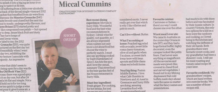 Miccal profiled in The Weekend Australian