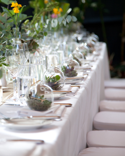 Botanical inspired table setting styled Sydney Event Caterer Gastronomy